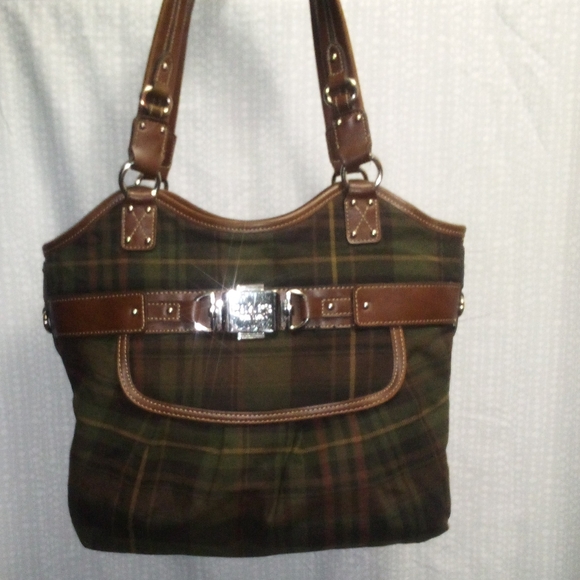 Chaps est.1978 Scottish Plaid Top Handle Purse - Picture 2 of 11